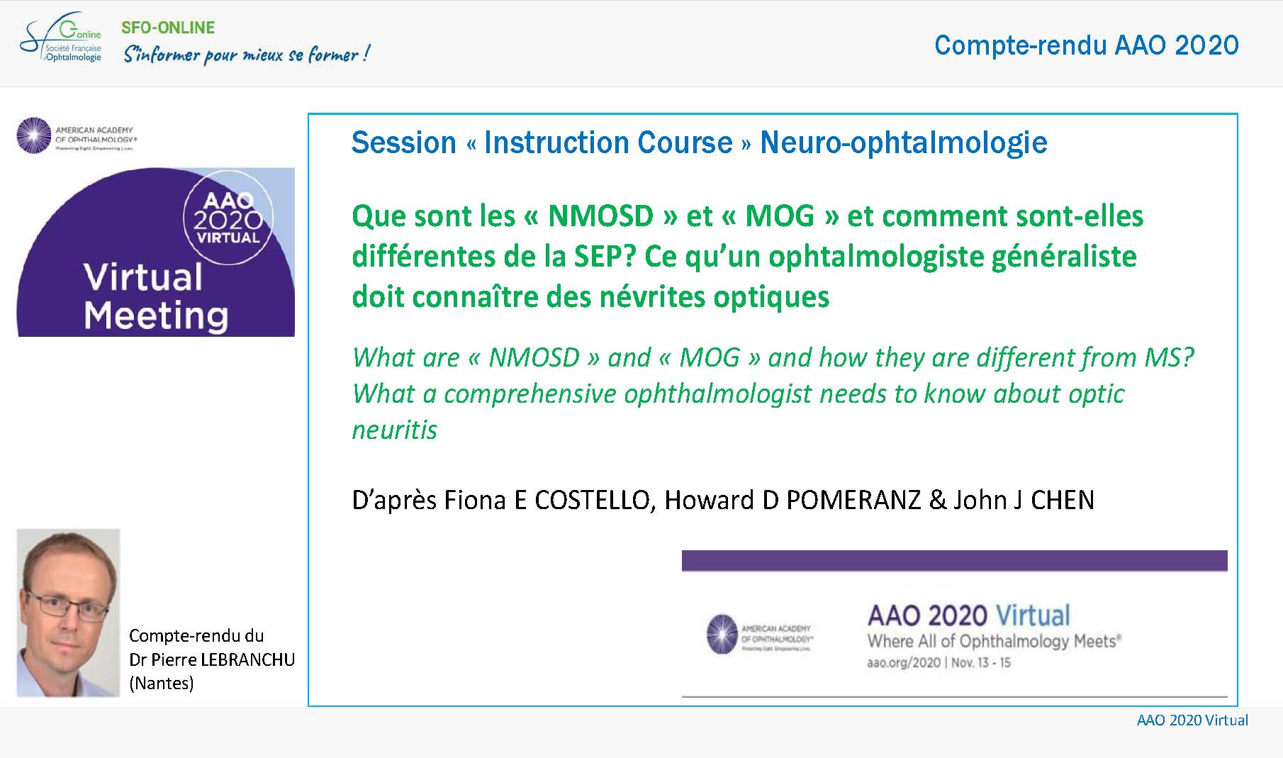 Compte-rendu du Dr Pierre LEBRANCHU