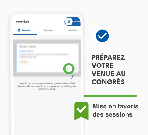 Préparez votre congrès avec les favoris